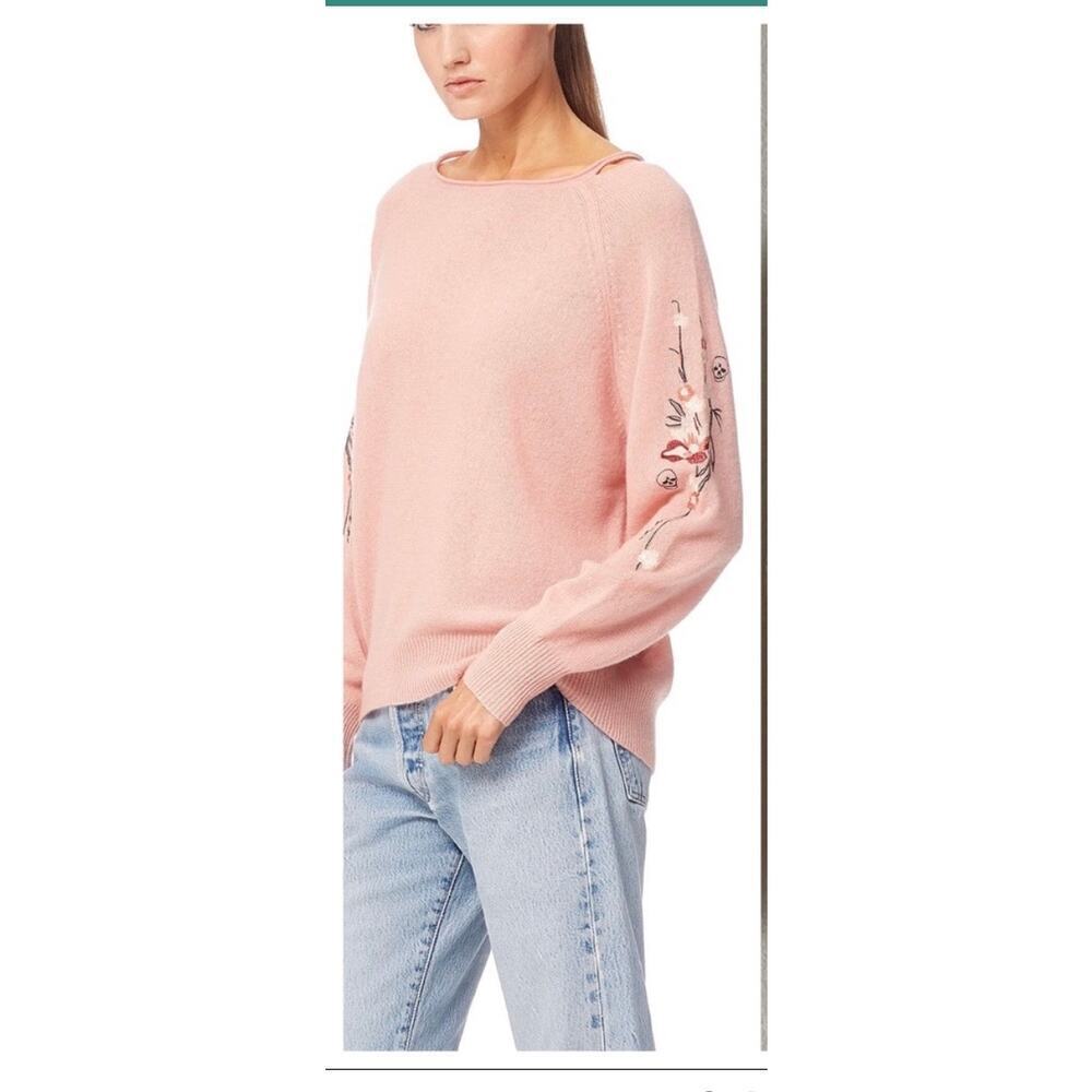 Skull Cashmere embroidered pullover sweater